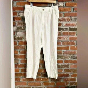 Anthropologie White Blanc Relaxed Pant Size 31